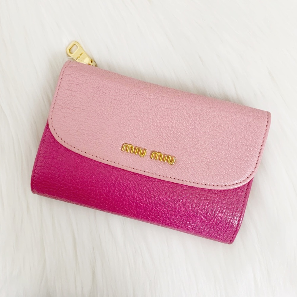 Miu Miu Two-Tone Trifold Wallet